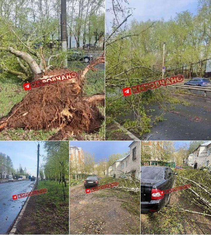 В Кирове ликвидируют последствия грозы со шквалом