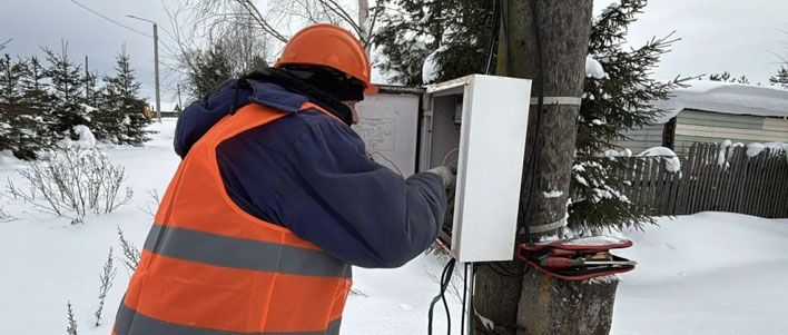 В деревне Гуси зажгли фонари