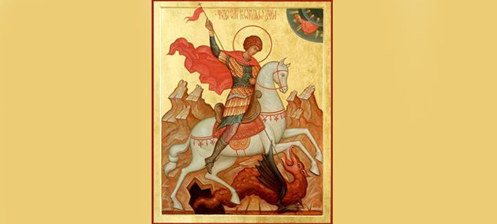 В храме на Лобановском кладбище появилась икона Георгия Победоносца