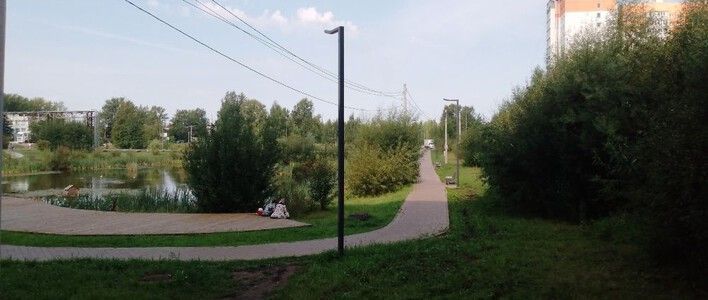 В сквере мкр. Озерки установили новое освещение 