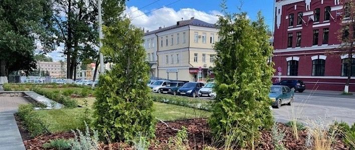 У Дворца бракосочетания обустроили клумбы