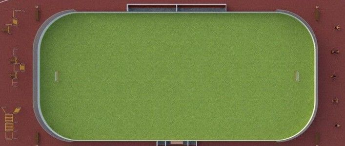 Продолжается строительство многофункциональной спортивной площадки в парке имени Ю.А. Гагарина