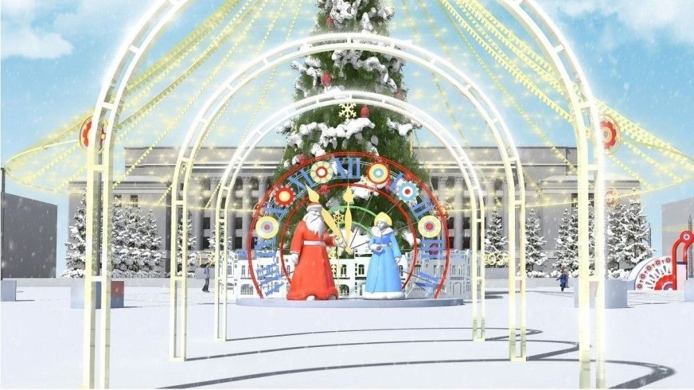 Город Киров готовится к Новому году.