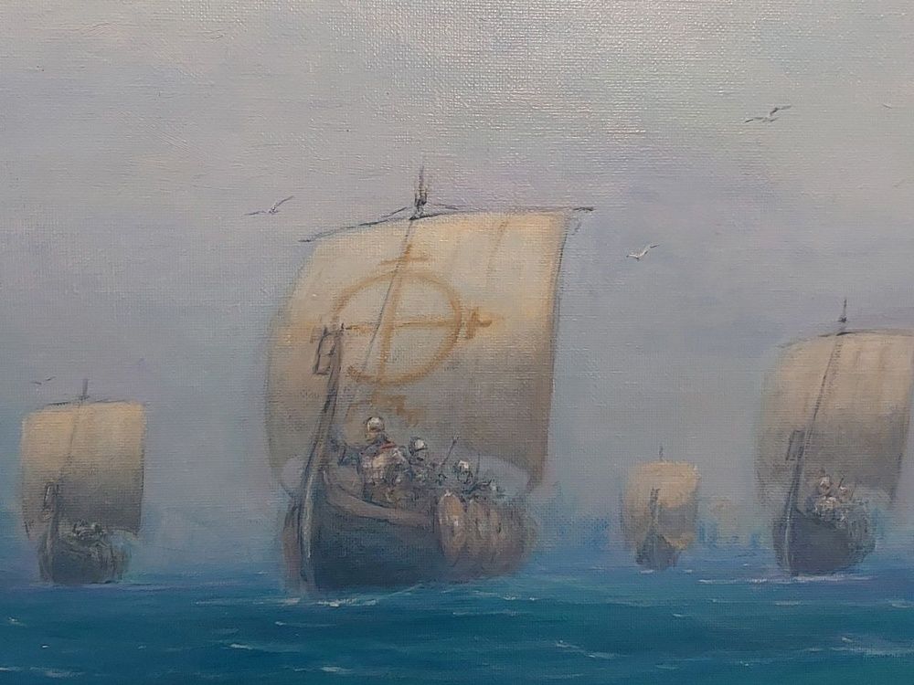 Уходят в море корабли.