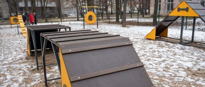  В парке имени Ю. А. Гагарина открылась площадка для выгула собак
