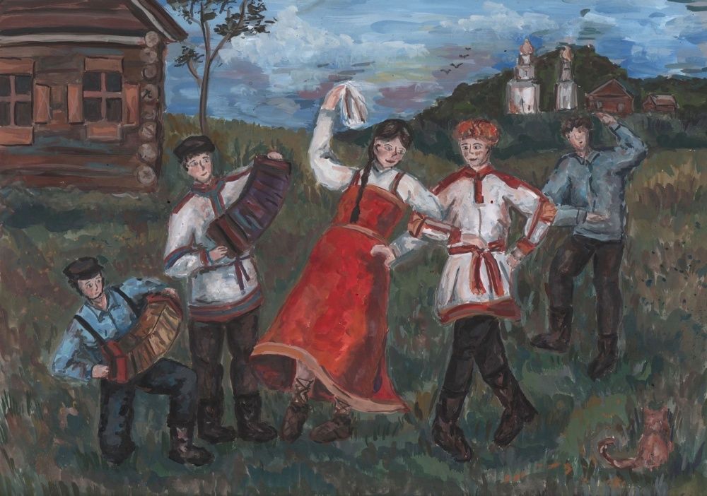 Дети поздравляют своим творчеством юбилейный город Киров.