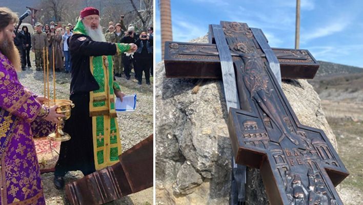 По инициативе кировских байкеров в Крыму установили поклонный крест