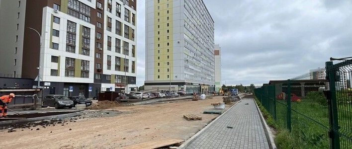 Завершается строительство подъезда к детскому саду на улице Энтузиастов 