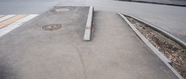 Новые тротуары и пандусы