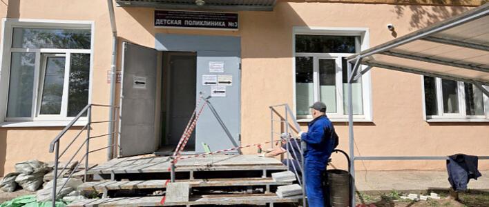 В кировской детской поликлинике № 3 идёт масштабный ремонт