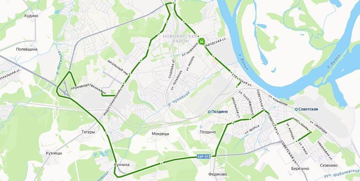 В Нововятске изменится график движения автобуса №55