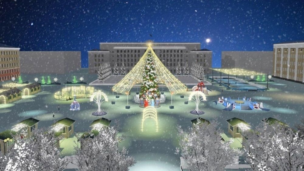 Город Киров готовится к Новому году.