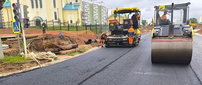 Строительство улиц в новых микрорайонах