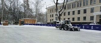 В парке им. Ю. А. Гагарина готовится к открытию первый общегородской каток